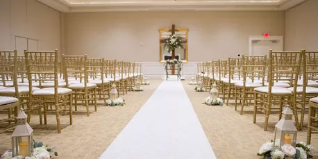 The Acadiana Room elegantly decorated for a wedding - wedding venues - Lafayette Louisiana 