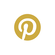 White round Pinterest Logo with gold P - links to Le Pavillons Pinterest page - reception venues - lafayette louisiana 