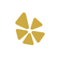 White Yelp Logo with gold flower - links to Le Pavillon's Yelp page - wdding venues lafayette louisiana 