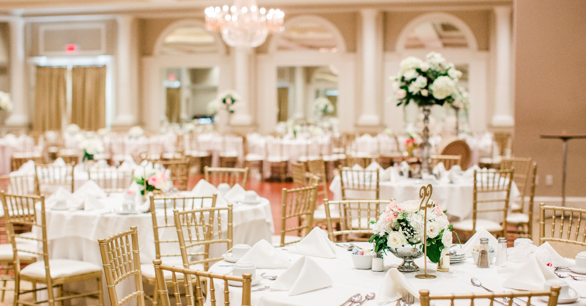 the grand ballroom at Le Pavillon - Banquet Halls and Outdoor & Indoor Wedding Halls - Lafayette La 